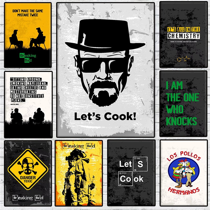 Home Cooking Show - โปสเตอร์ซีรีส์คลาสสิก Breaking Bad พร้อมคำพูด 