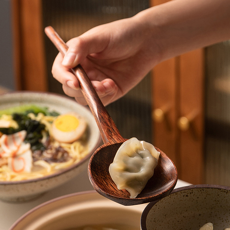 ช้อนไม้ด้ามยาวสำหรับครัวญี่ปุ่ - Home Cooking Japanese บทวิจารณ์และราคา