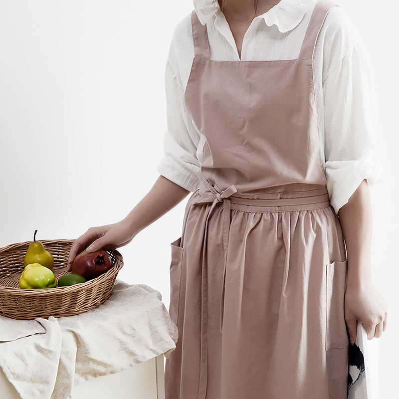 ผู้หญิงผ้าฝ้ายผ้าลินินผ้ากันเป - Home Cooking Japanese บทวิจารณ์และราคา